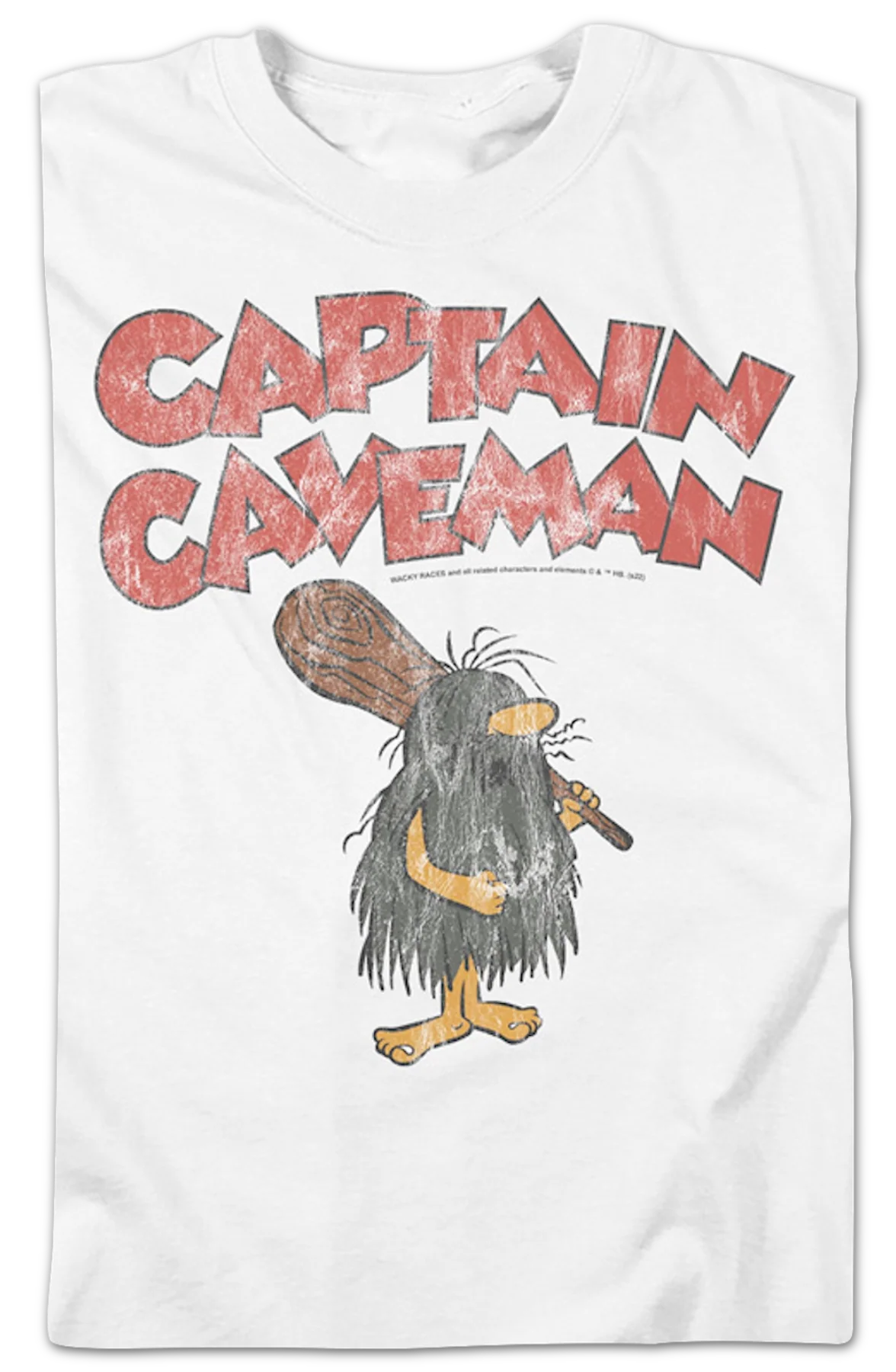 Vintage White Captain Caveman T-Shirt - Image 2
