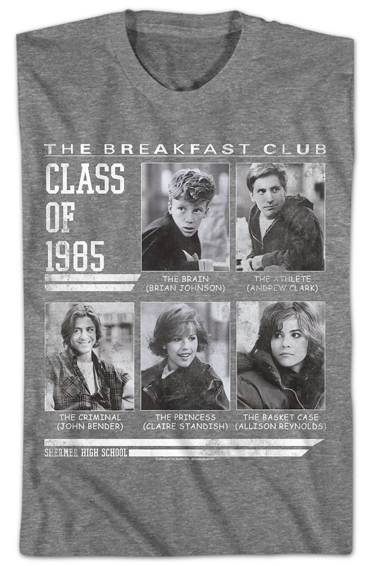 Vintage Yearbook Class of 1985 Breakfast Club T-Shirt - Image 2
