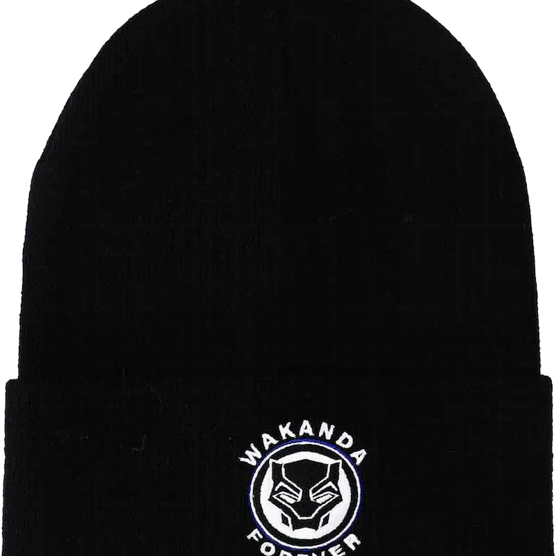 Wakanda Forever Black Panther Cuff Beanie
