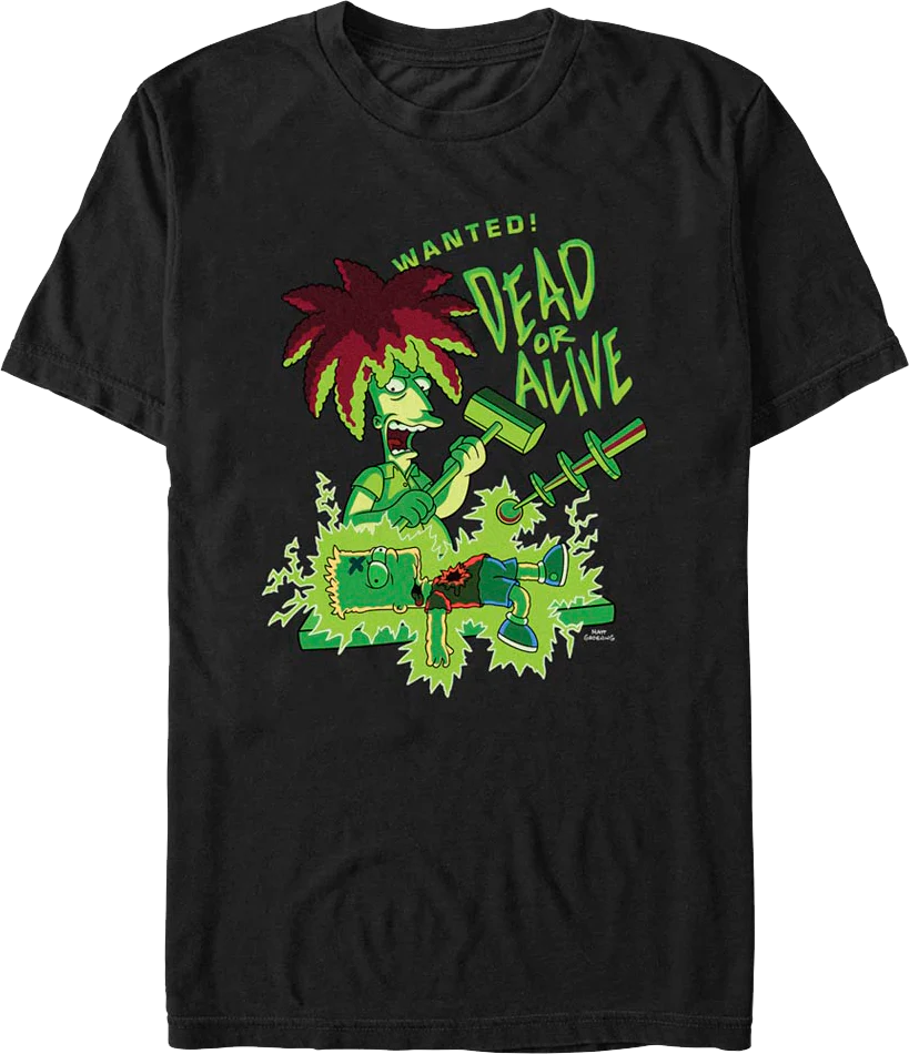 Wanted Dead Or Alive The Simpsons T-Shirt