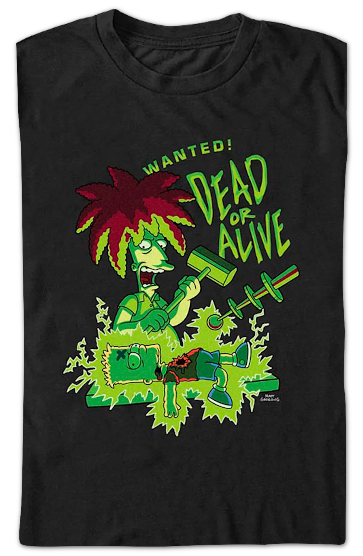 Wanted Dead Or Alive The Simpsons T-Shirt - Image 2