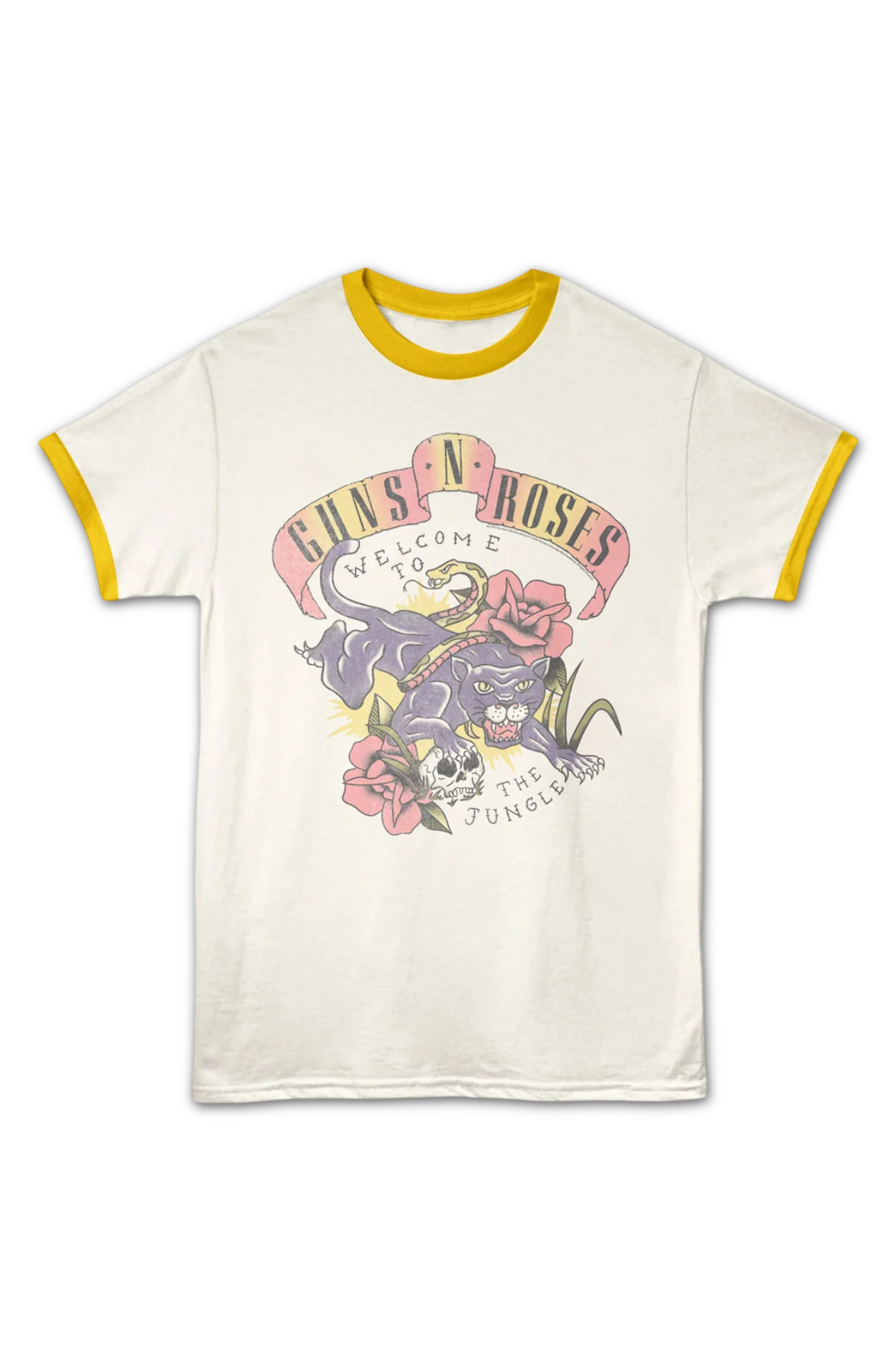 Welcome To The Jungle Guns N' Roses Ringer Shirt - Image 2