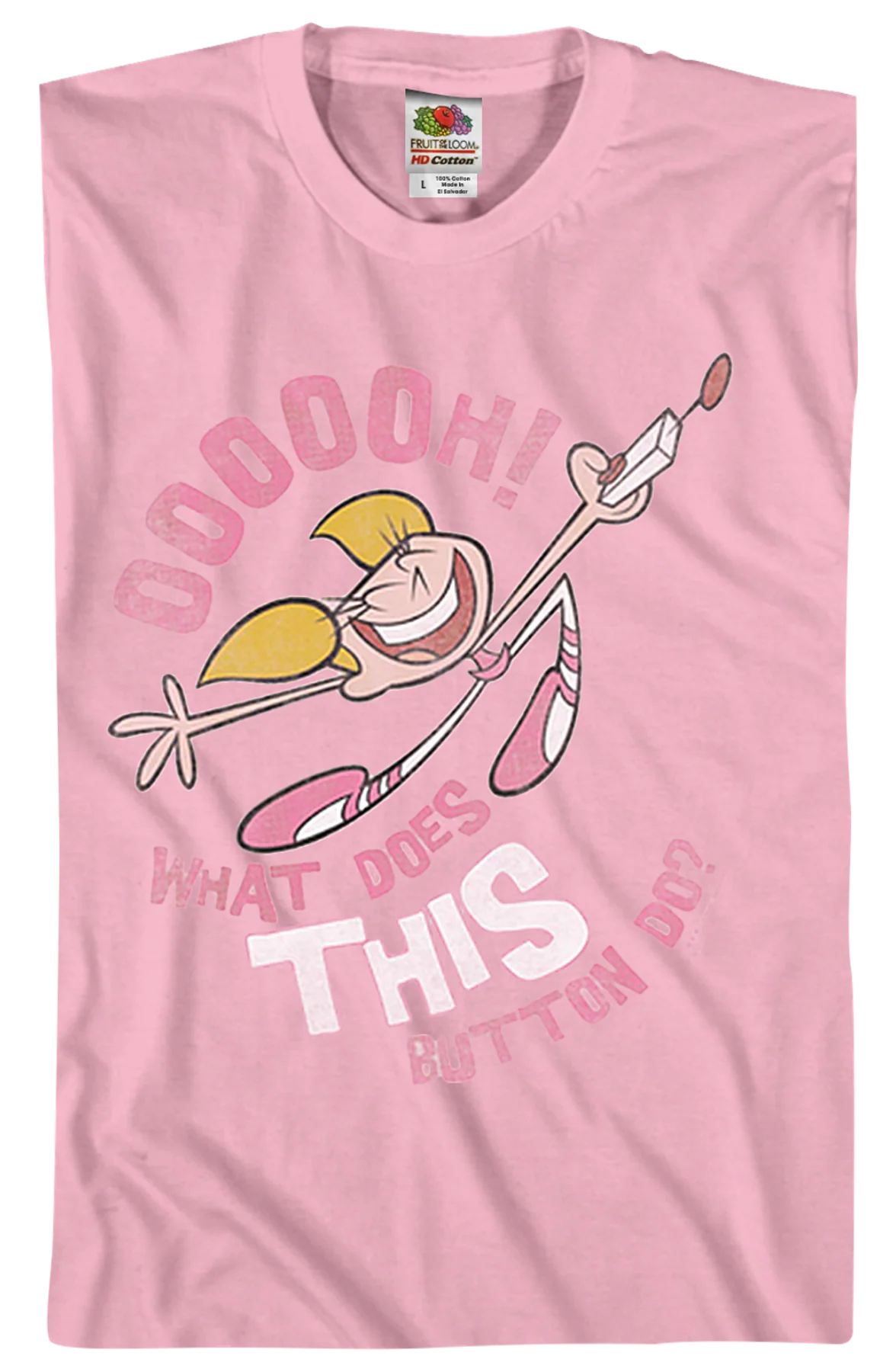 What Does This Button Do Dexter's Laboratory T-Shirt - Image 2