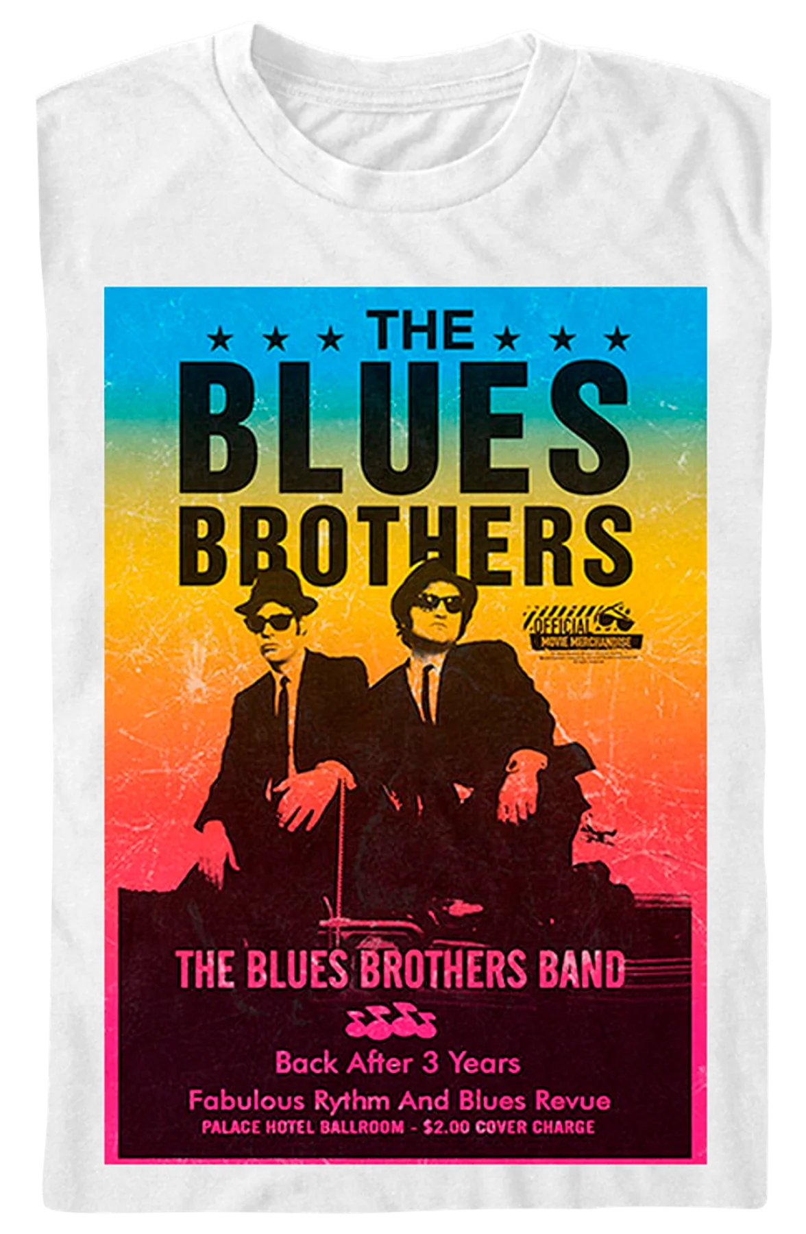 White Blues Brothers Poster T-Shirt