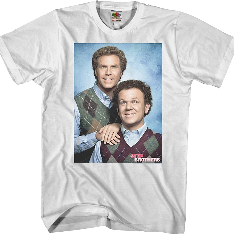 White Portrait Step Brothers T-Shirt