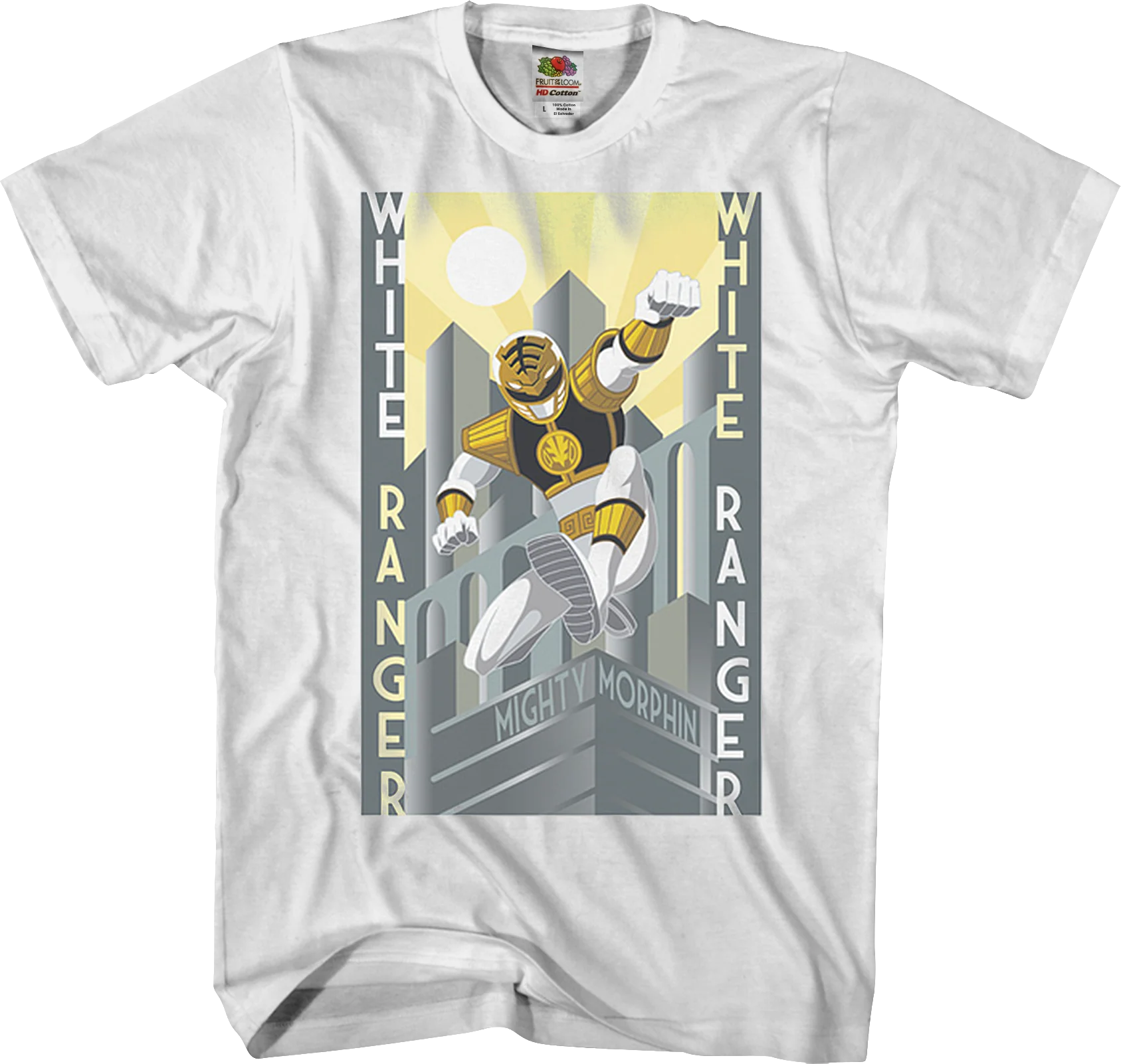 White Ranger Mighty Morphin Power Rangers T-Shirt