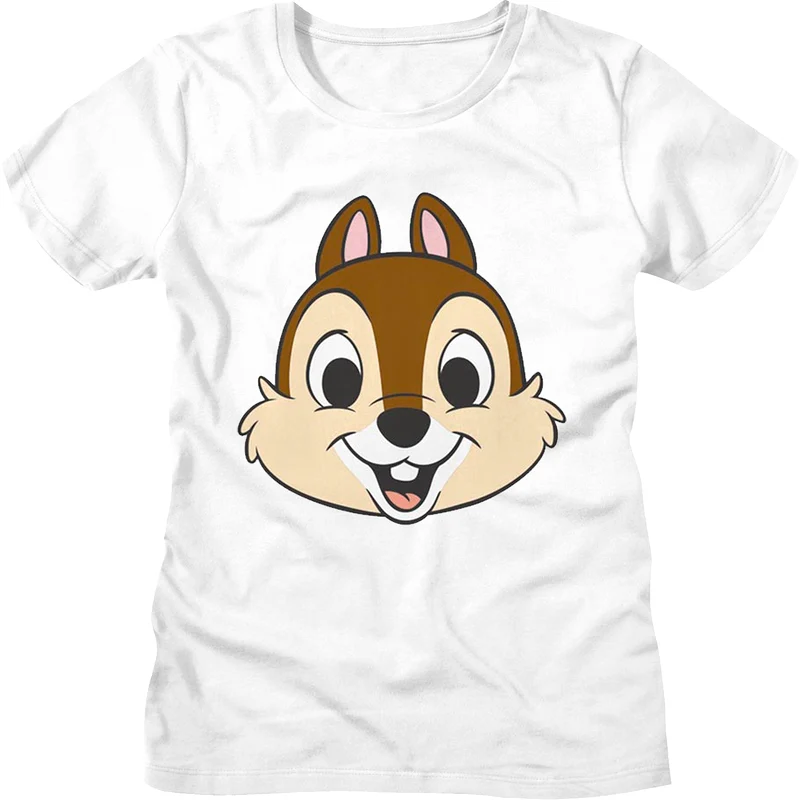 White Women White Chip's Head Chip 'n Dale Rescue Rangers Shirt