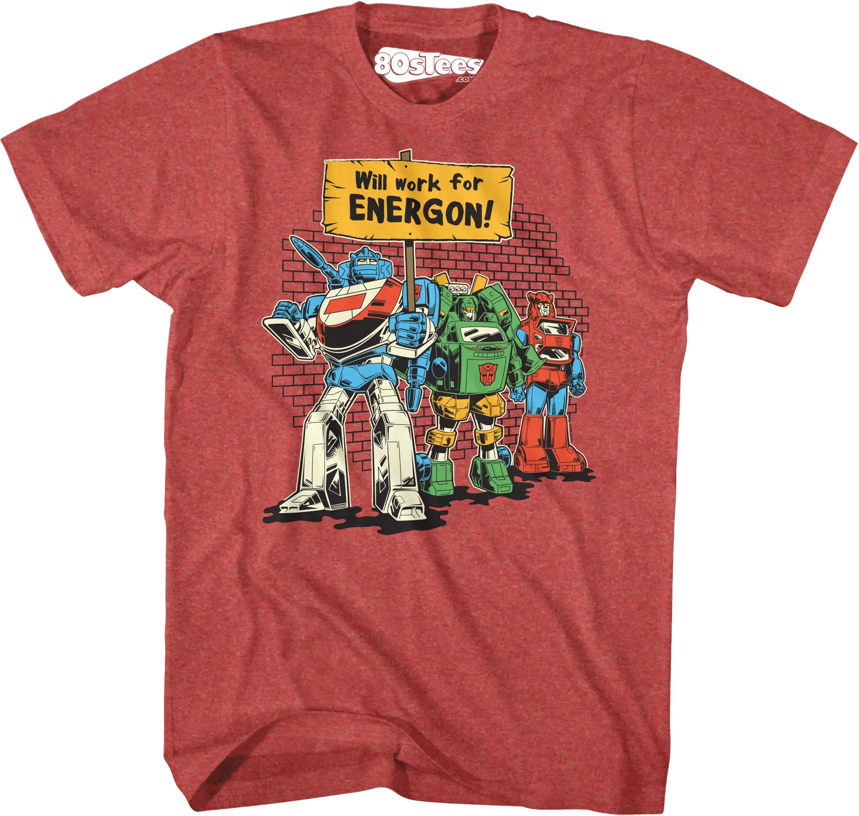 Will Work For Energon Transformers T-Shirt