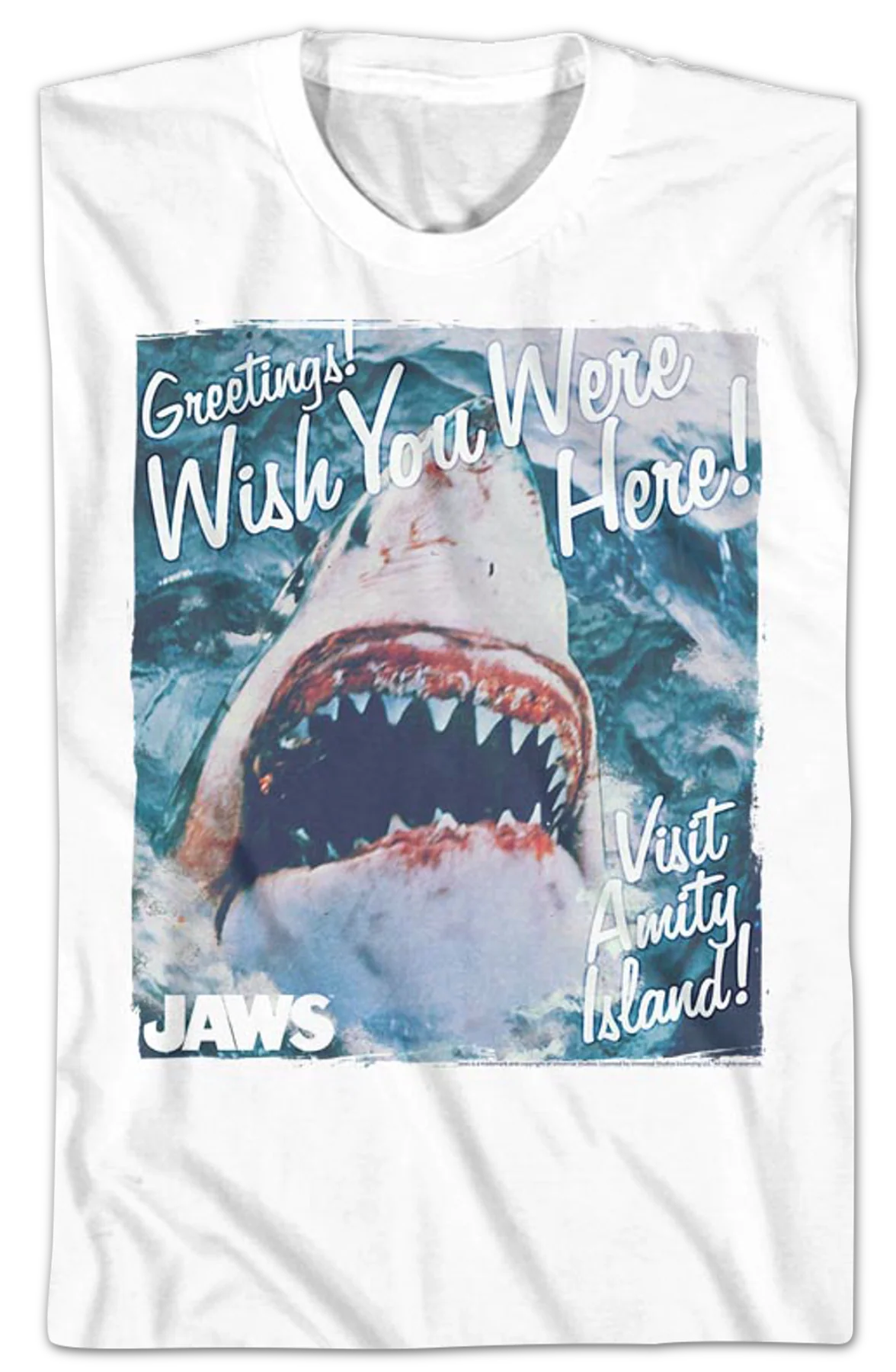 Wish You Were Here Jaws T-Shirt - Image 2
