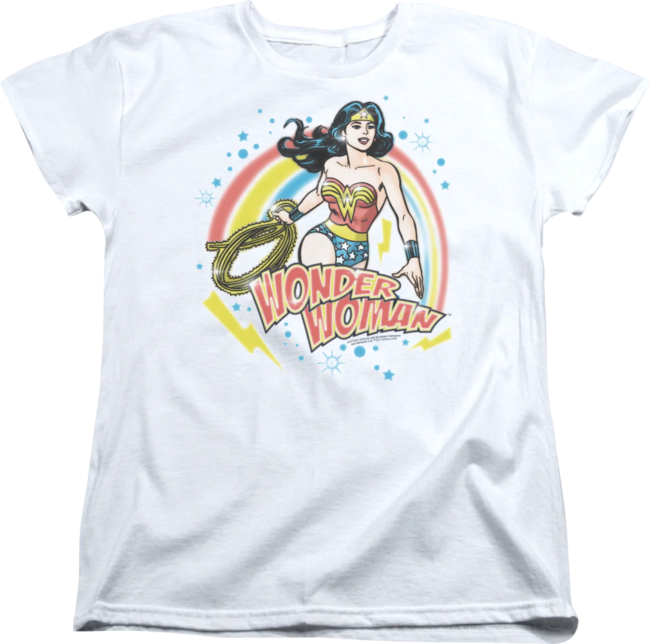Womens Airbrush Wonder Woman Shirt