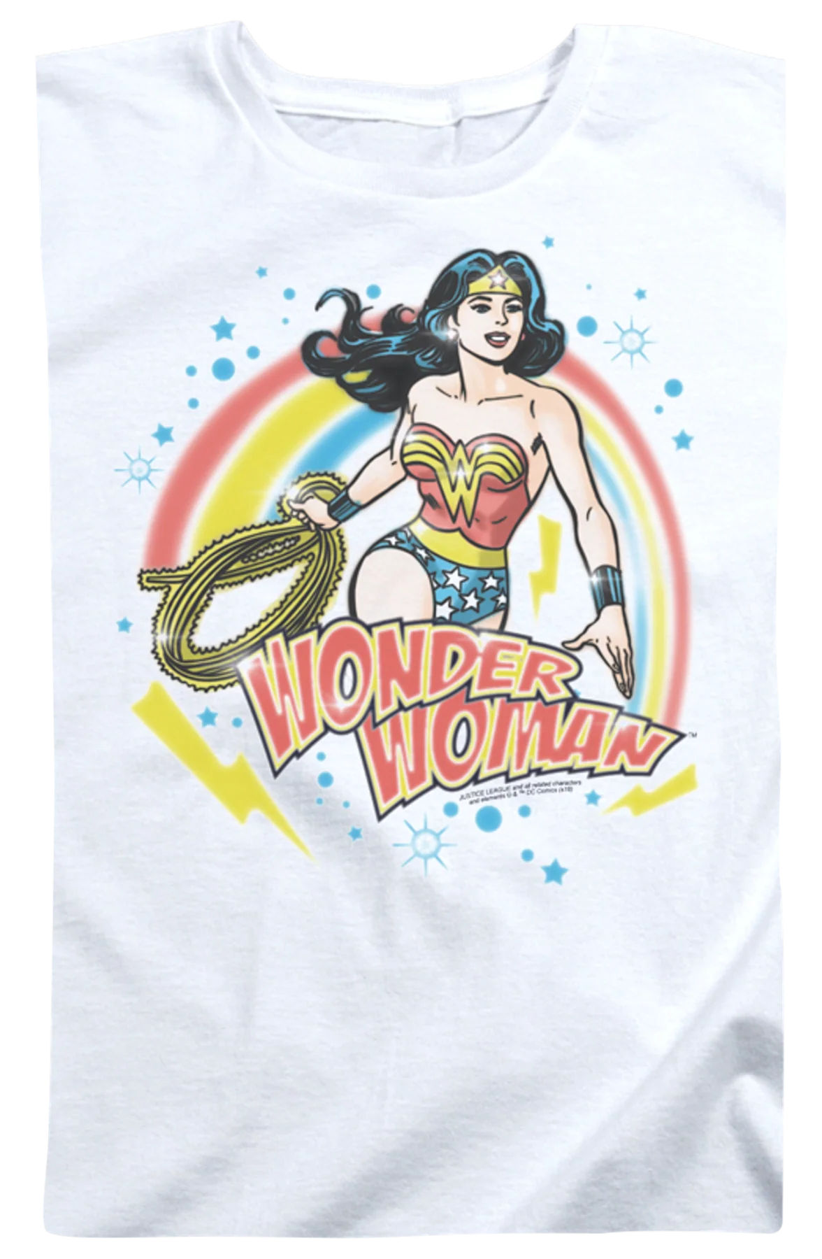 Womens Airbrush Wonder Woman Shirt - Image 2