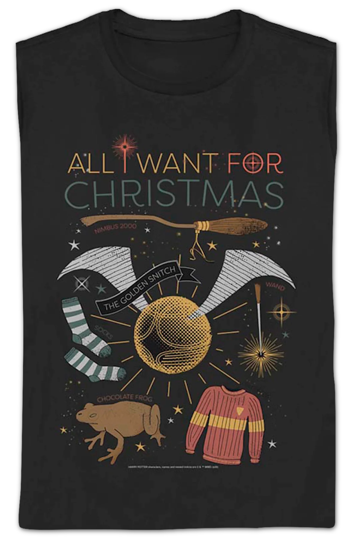 Womens All I Want For Christmas Harry Potter Shirt - Image 2
