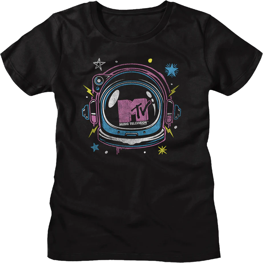 Womens Astronaut Helmet MTV Shirt