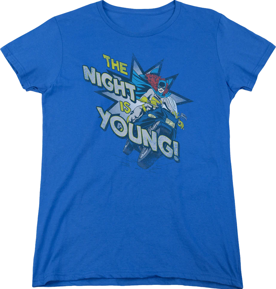 Womens Batgirl The Night Is Young DC Comics Shirt