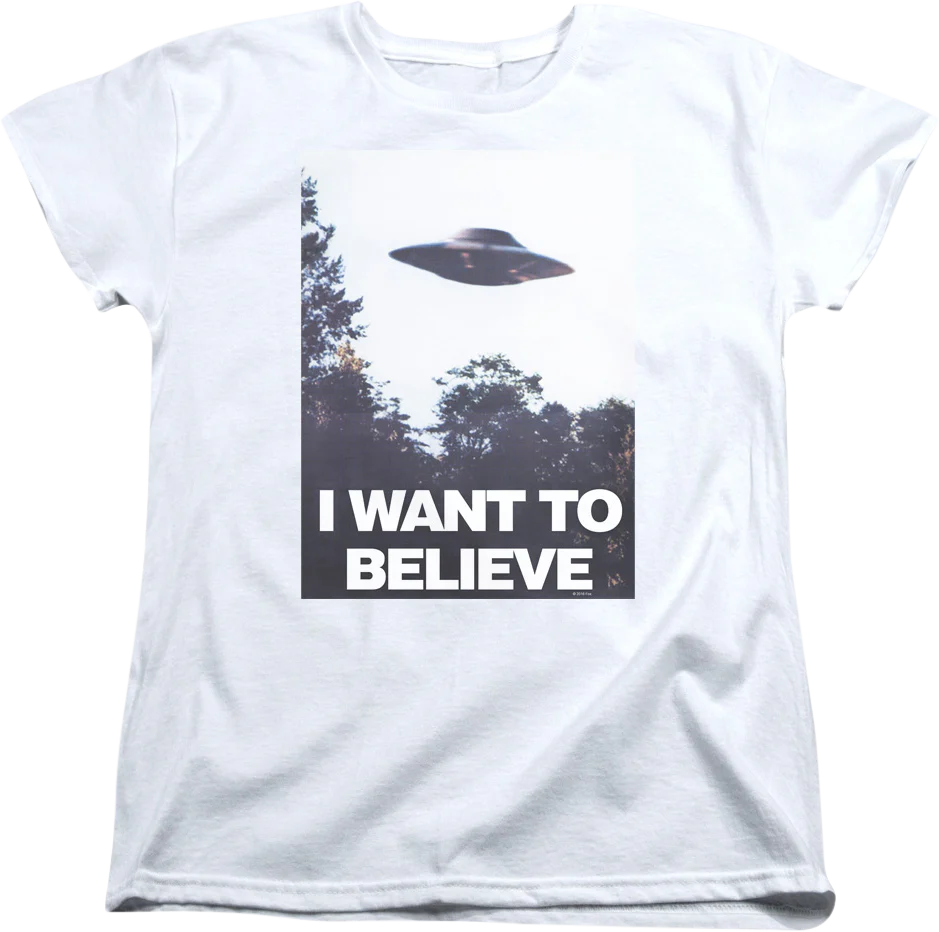 Womens Believe Poster X-Files Shirt