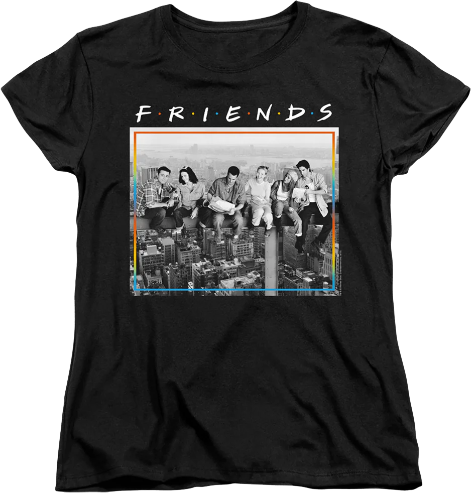 Womens Black and White Friends Shirt