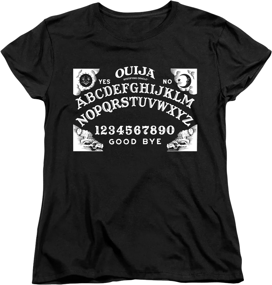 Womens Black Ouija Board Shirt
