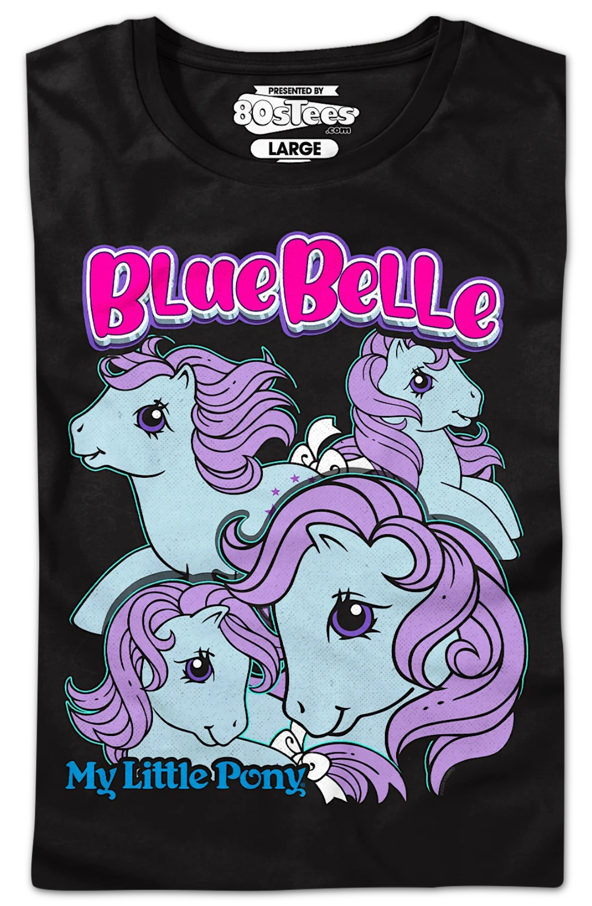 Womens Blue Belle Collage My Little Pony Shirt - Image 2