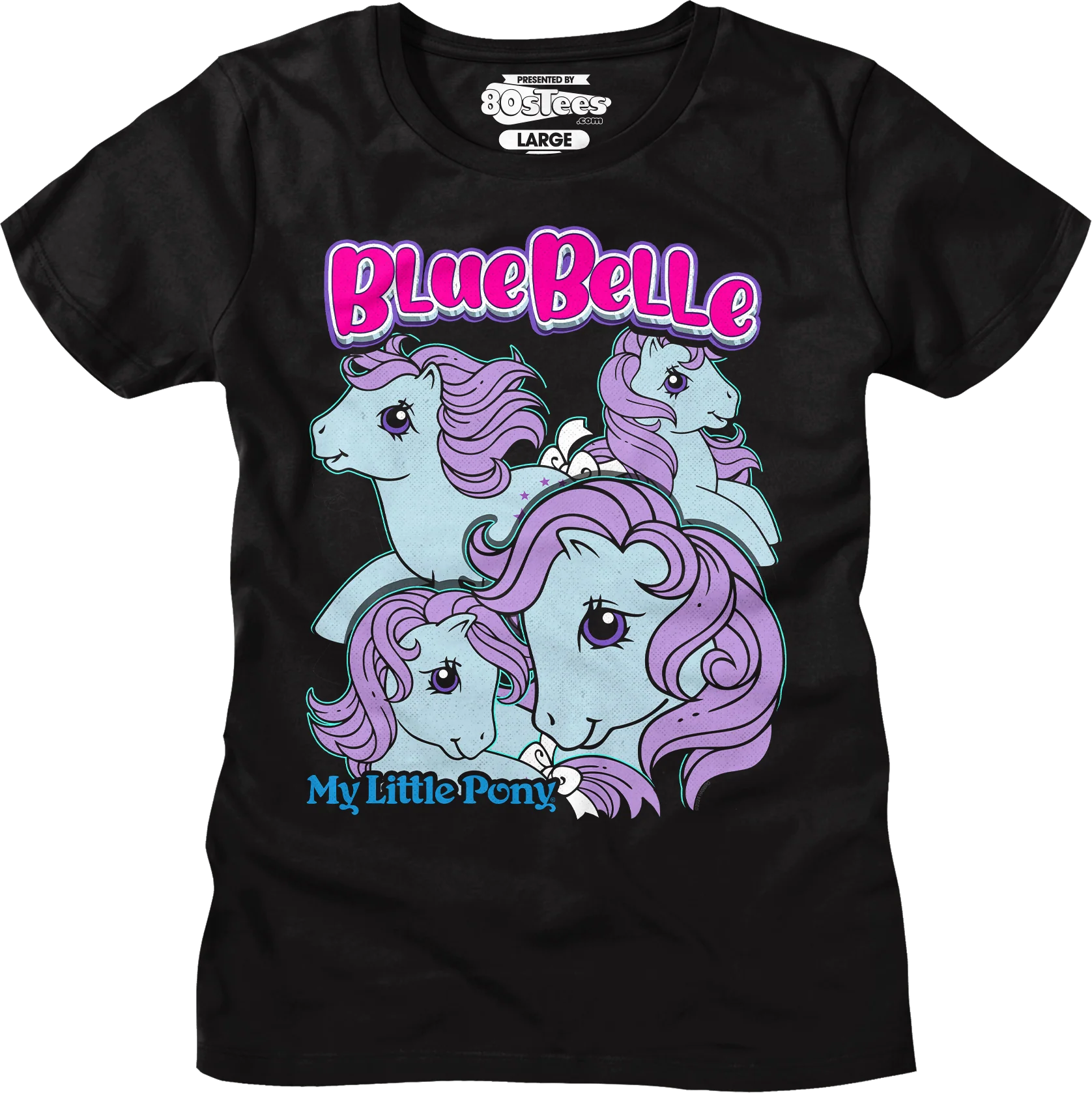 Womens Blue Belle Collage My Little Pony Shirt - Image 5