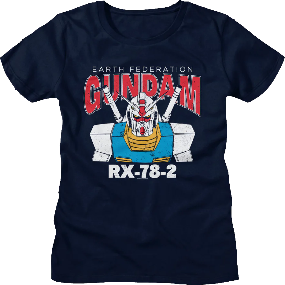 Womens Blue Earth Federation Gundam Shirt
