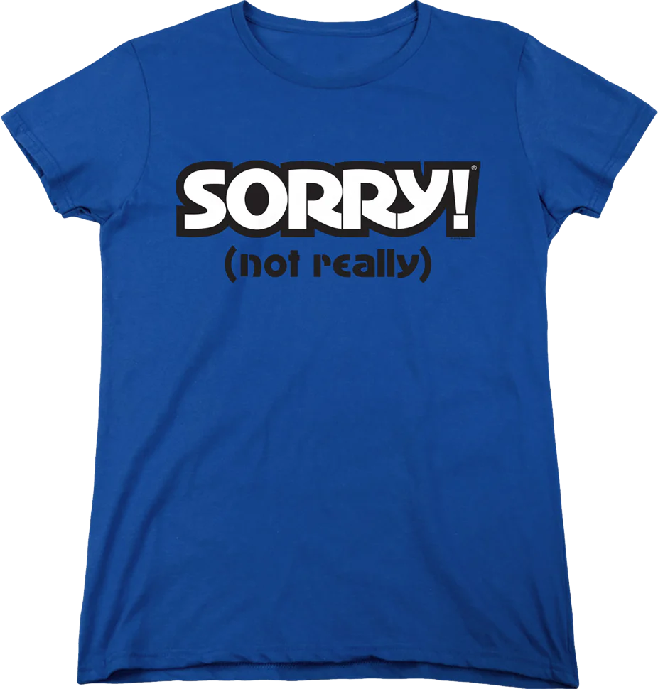 Womens Blue Sorry Shirt