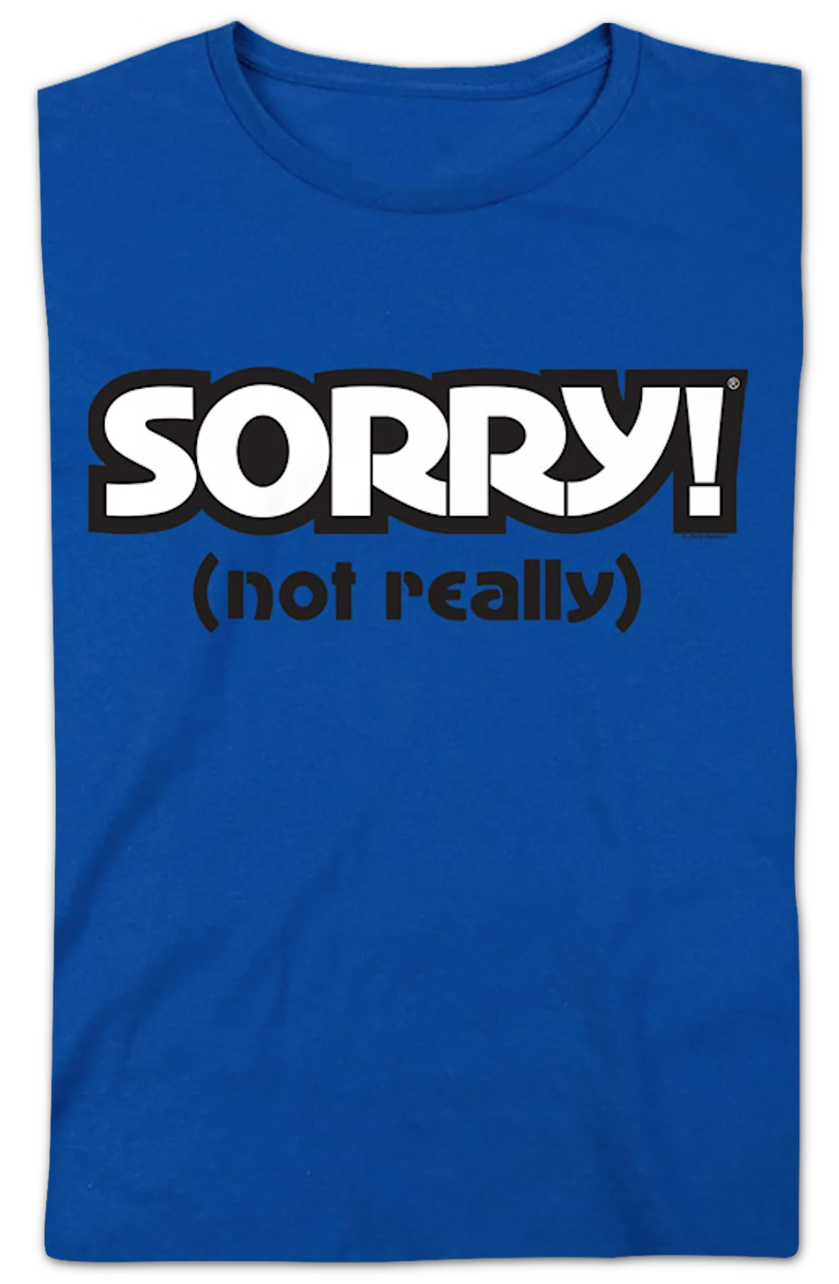 Womens Blue Sorry Shirt - Image 2