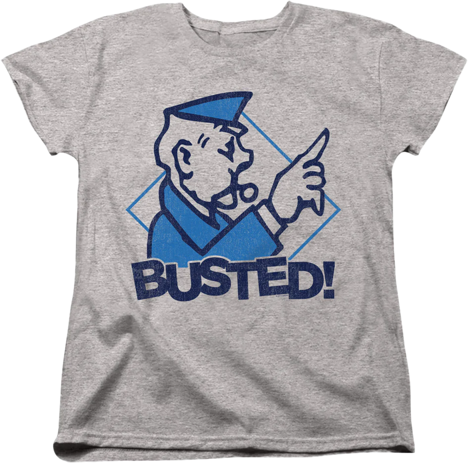 Womens Busted Monopoly Shirt