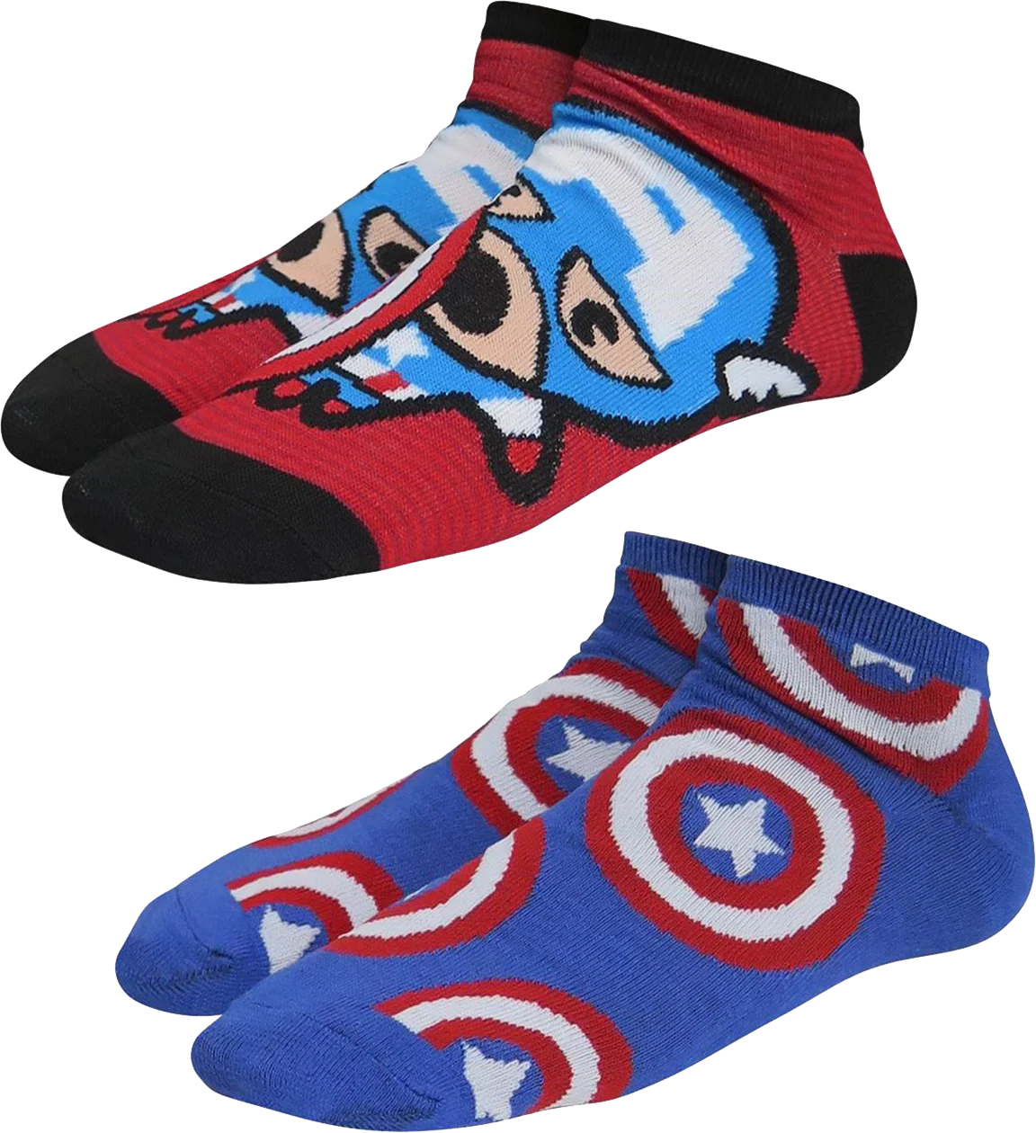 Womens Captain America Low-Cut 2-Pack Socks
