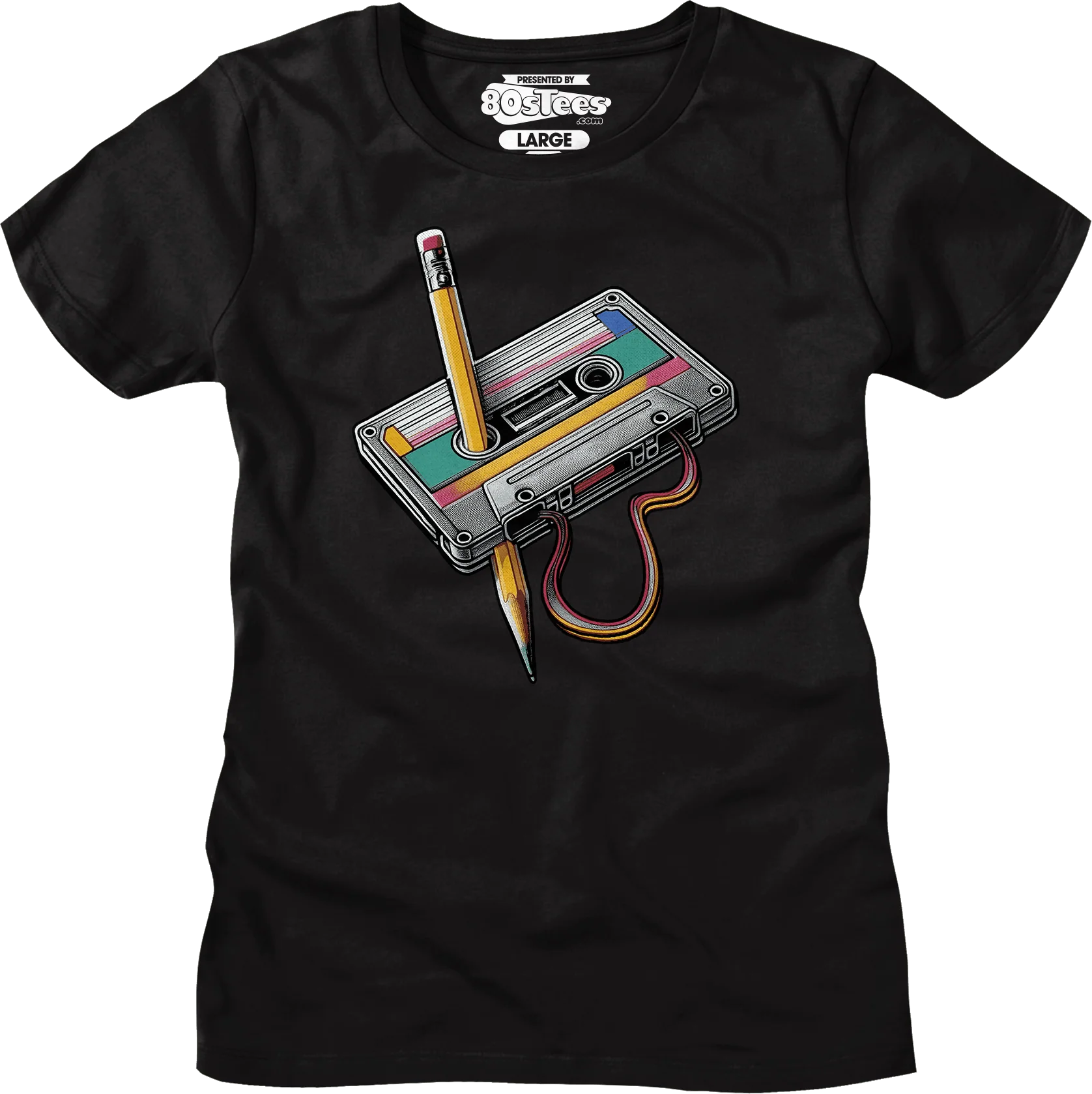 Womens Cassette Tape Rewind Shirt