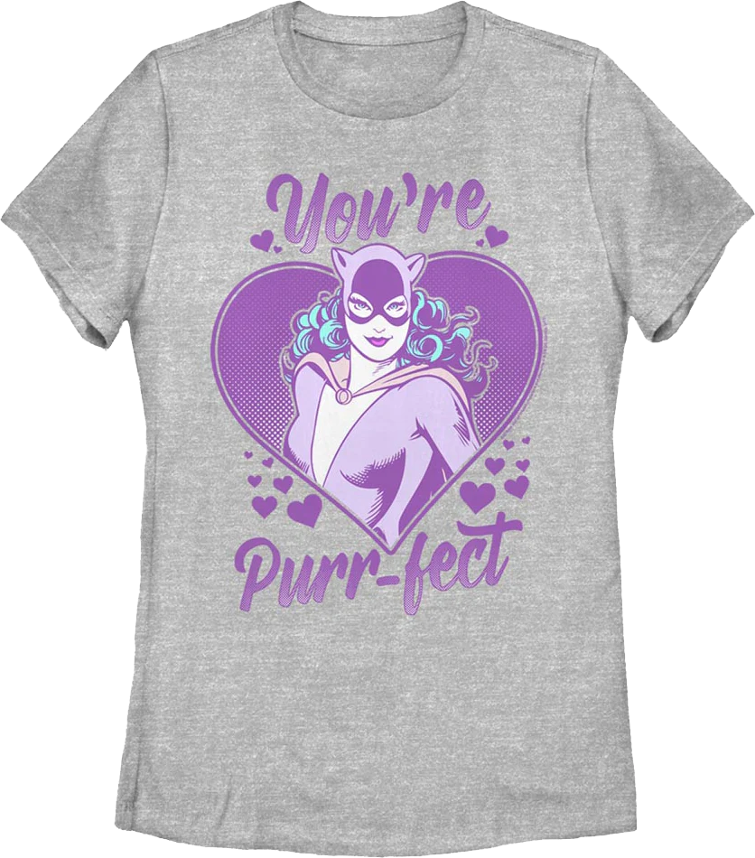 Womens Catwoman You're Purr-fect DC Comics Shirt
