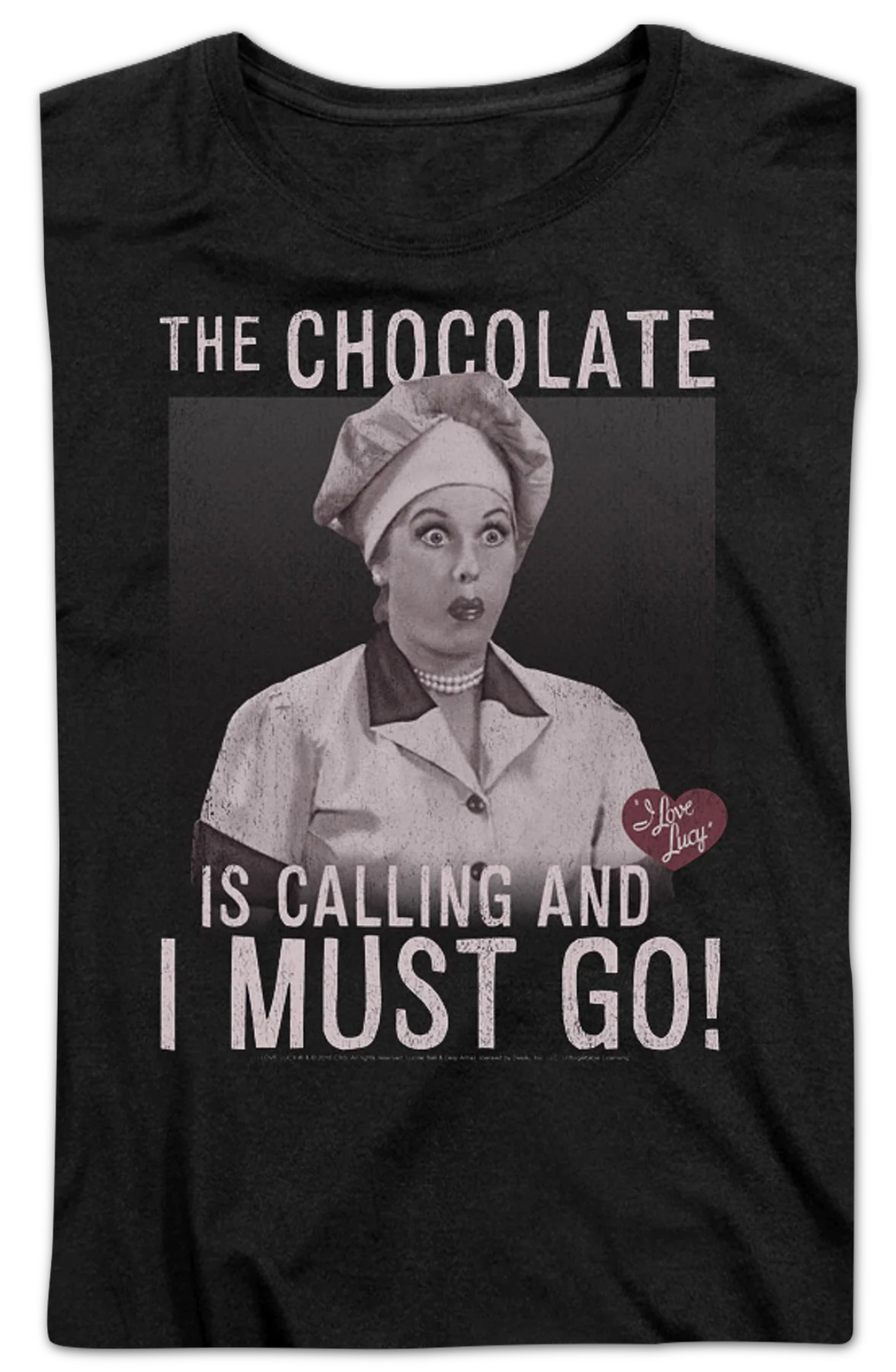Womens Chocolate Is Calling I Love Lucy Shirt - Image 2