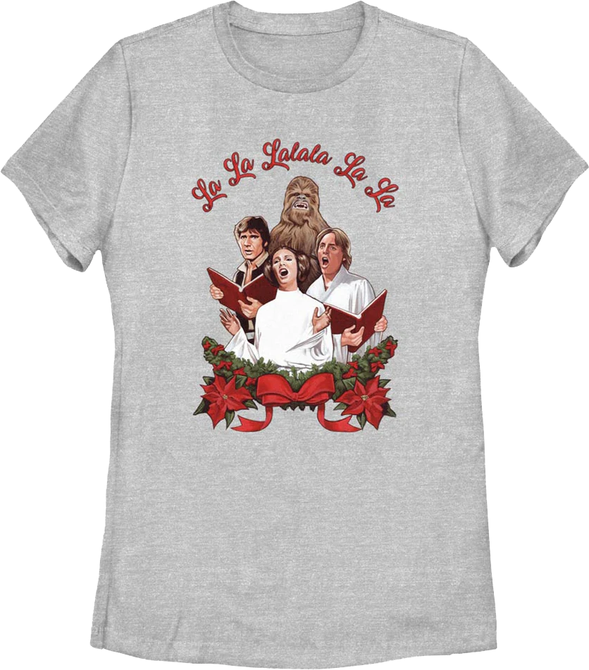 Womens Christmas Carolers Star Wars Shirt