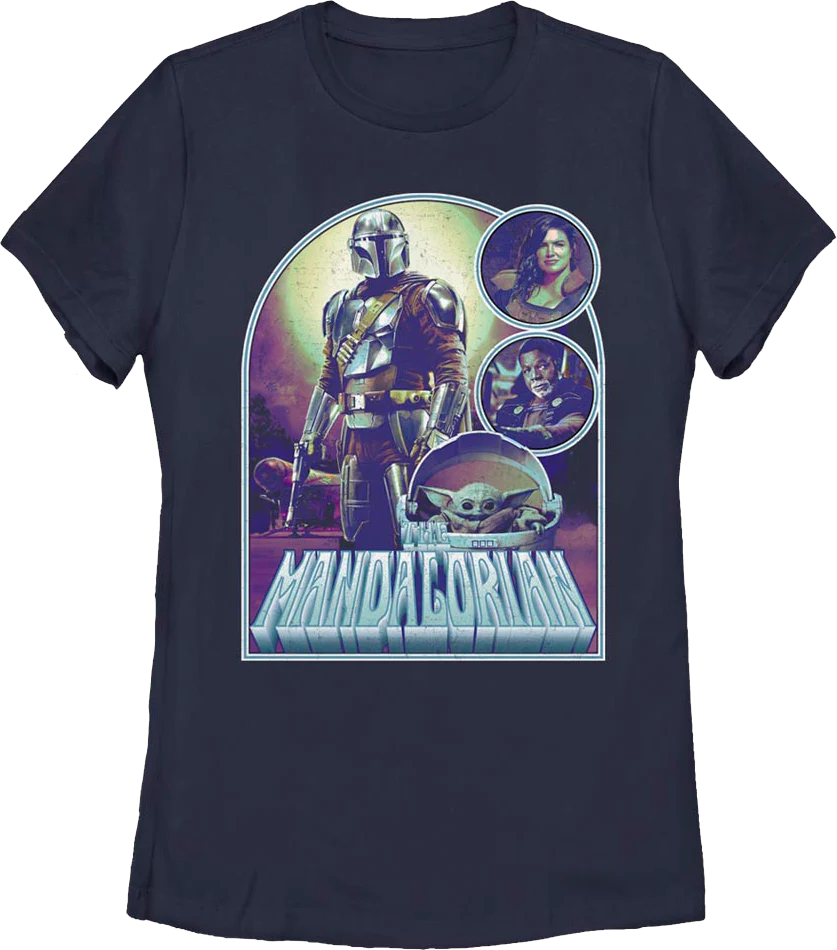 Womens Collage Poster The Mandalorian Star Wars Shirt