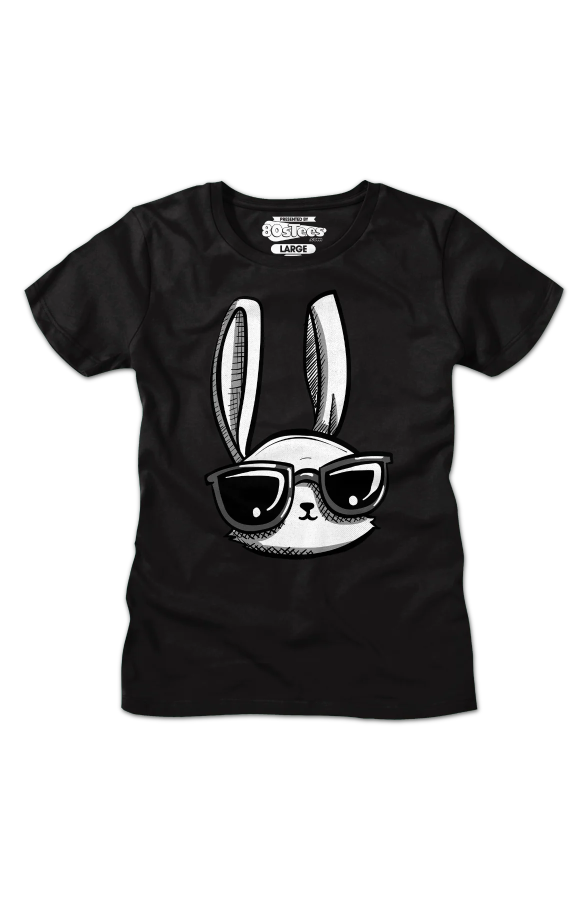 Womens Cool Easter Bunny Shirt - Image 2