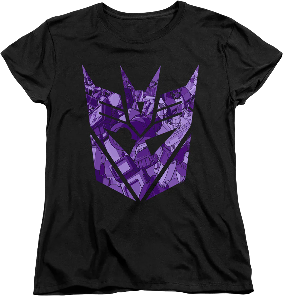 Womens Decepticon Logo Illustrations Transformers Shirt