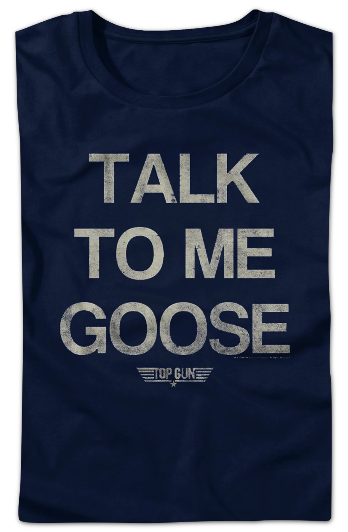 Womens Distressed Talk To Me Goose Top Gun Shirt - Image 2
