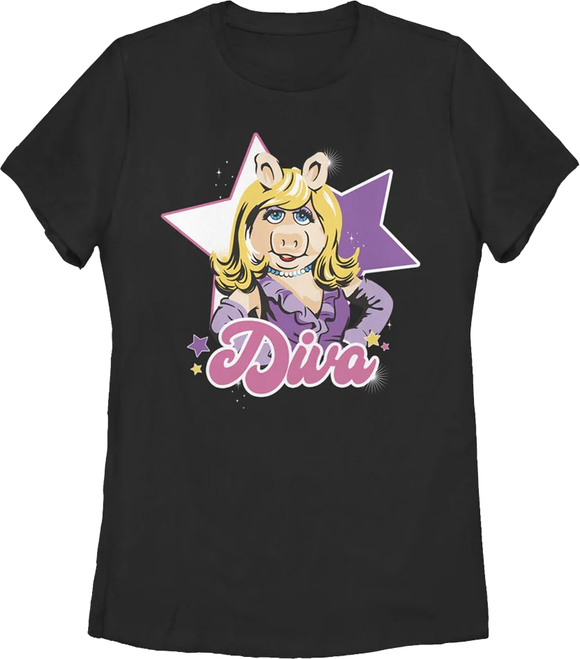 Womens Diva Miss Piggy Muppets Shirt