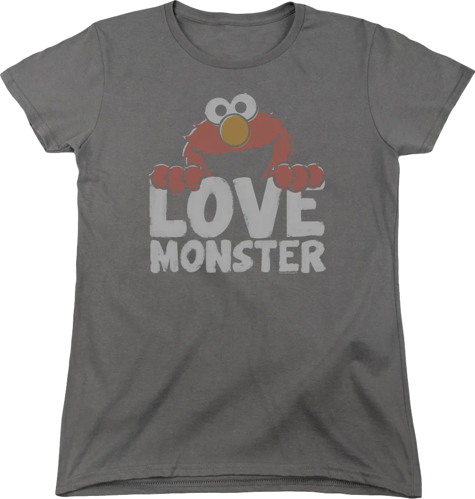 Womens Elmo Love Monster Sesame Street Shirt