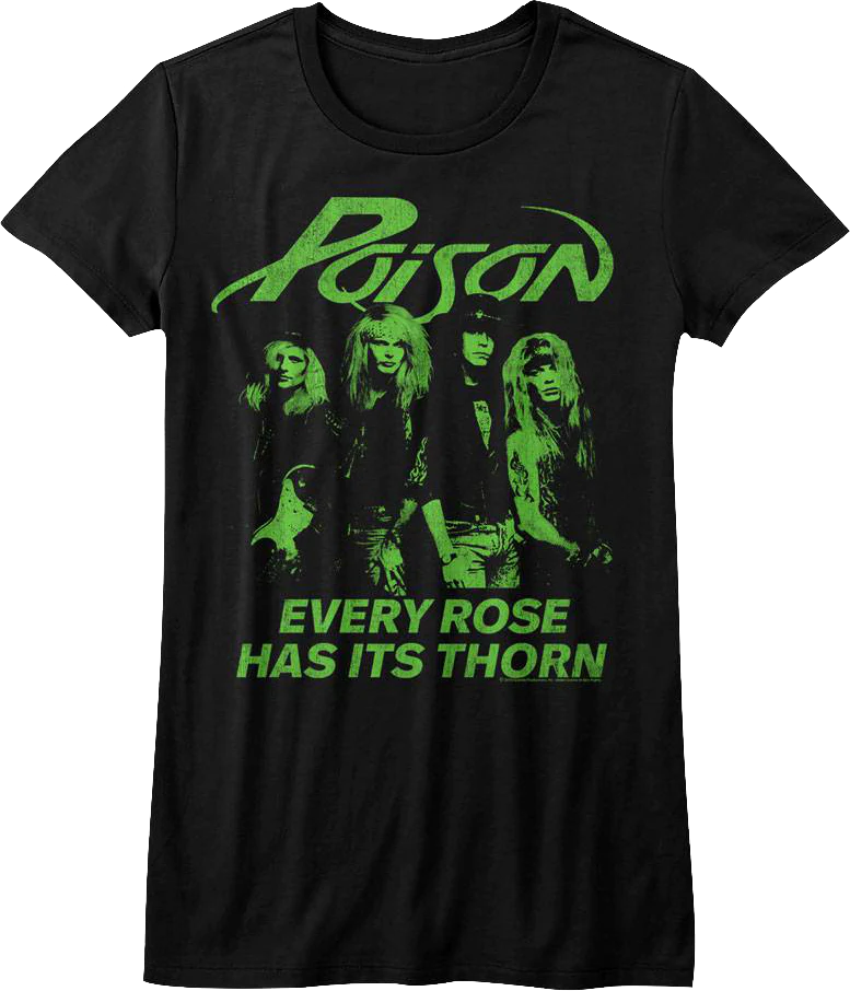 Womens Every Rose Has Its Thorn Poison Shirt