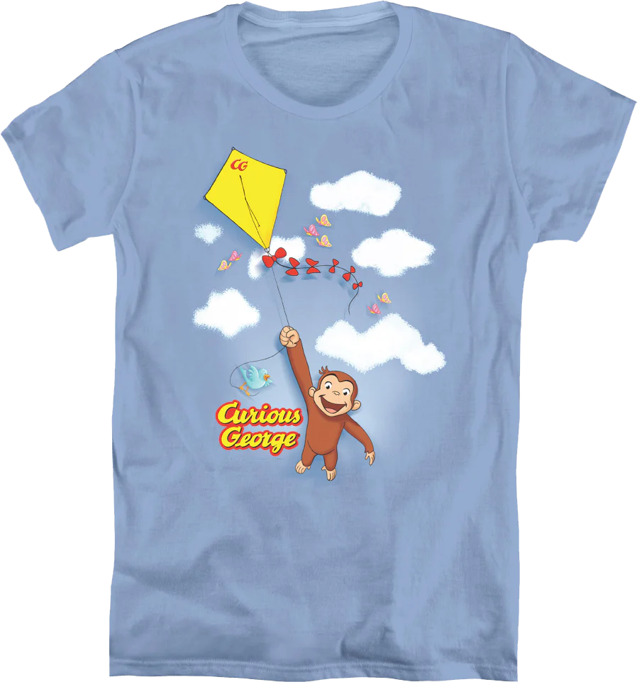 Womens Fly a Kite Curious George Shirt