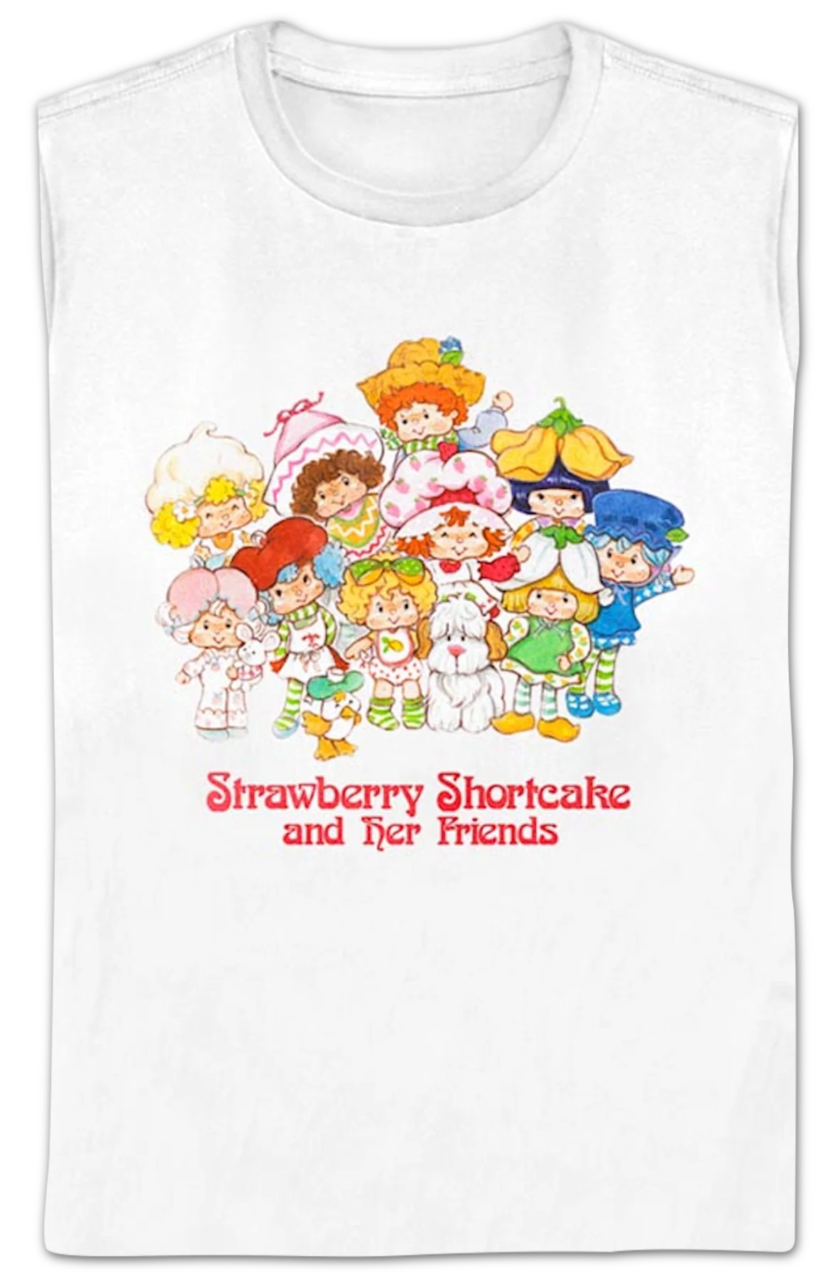 Womens Friends Strawberry Shortcake Shirt - Image 2