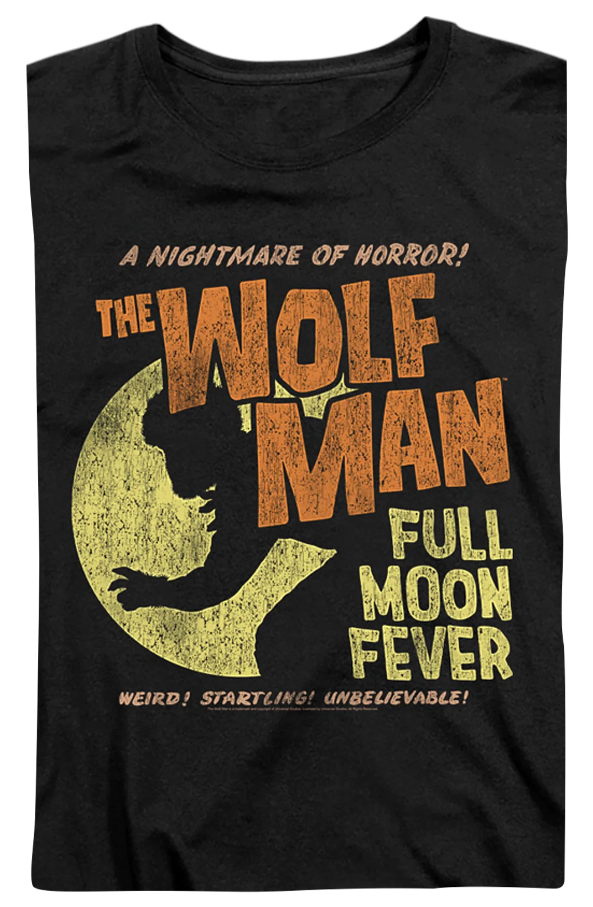 Womens Full Moon Fever Wolf Man Shirt - Image 2
