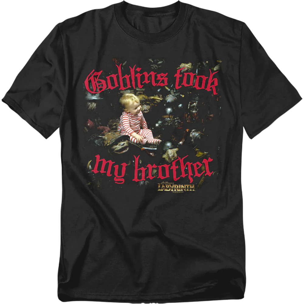 Womens Goblins Took My Brother Labyrinth Shirt