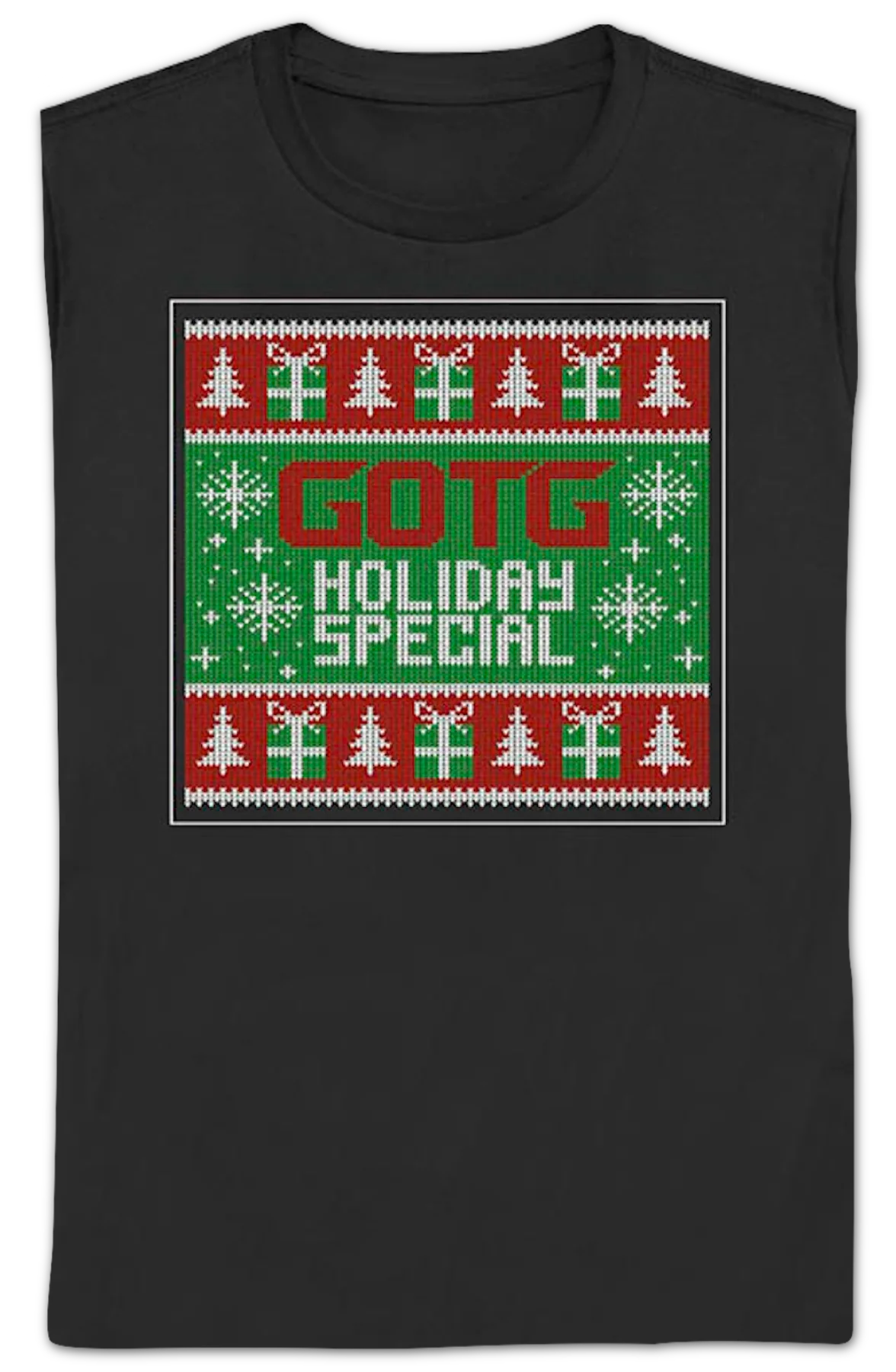 Womens GOTG Holiday Special Faux Ugly Sweater Marvel Comics Shirt - Image 2