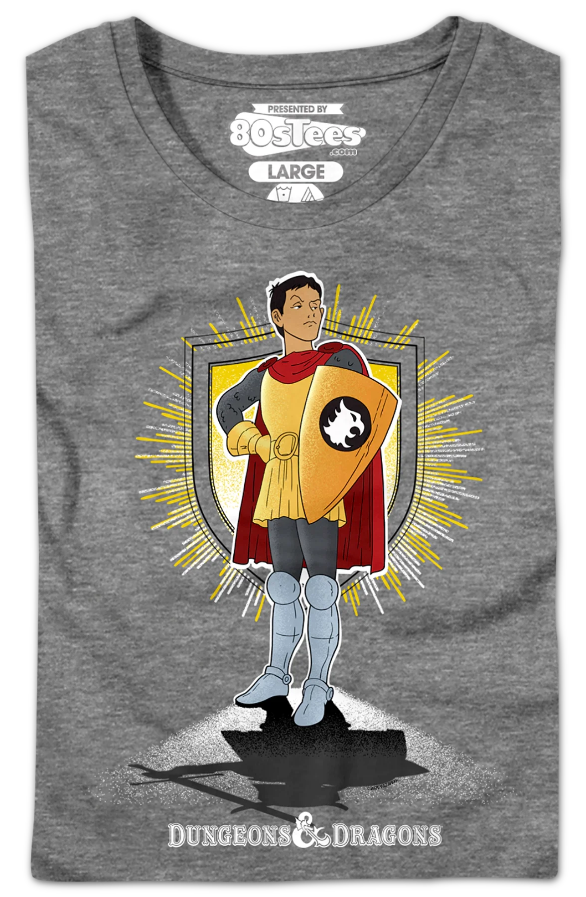 Womens Gray Eric the Cavalier Dungeons & Dragons Shirt - Image 2