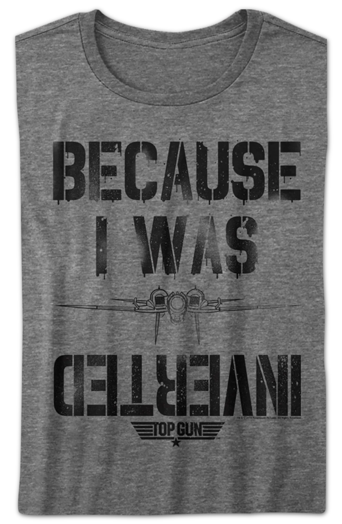 Womens I Was Inverted Top Gun Shirt - Image 2