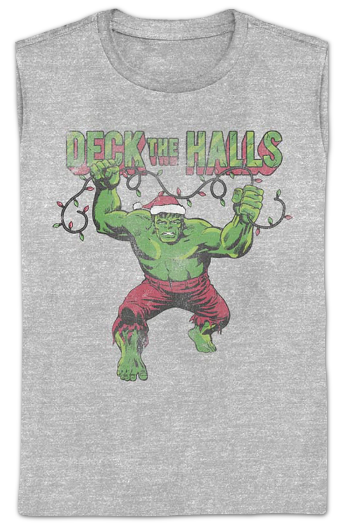 Womens Incredible Hulk Deck The Halls Marvel Comics Shirt - Image 2