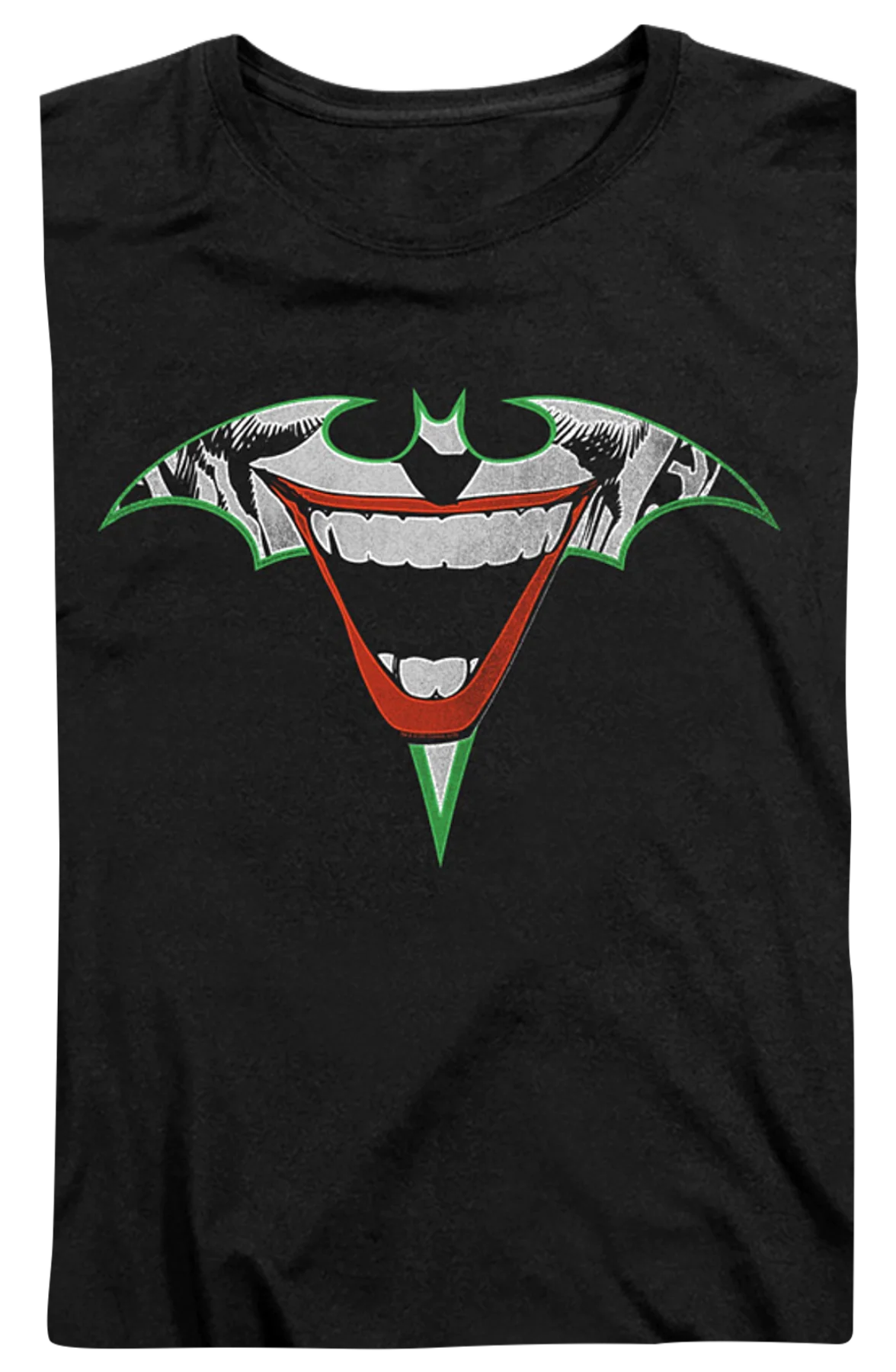 Womens Joker Bat Symbol DC Comics Shirt - Image 2