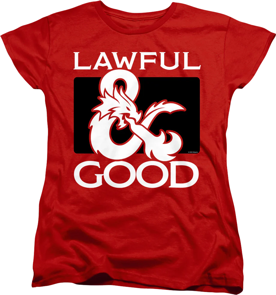 Womens Lawful Good Dungeons & Dragons Shirt
