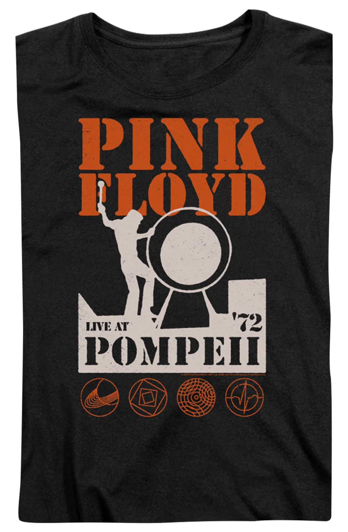 Womens Live At Pompeii Pink Floyd Shirt - Image 2
